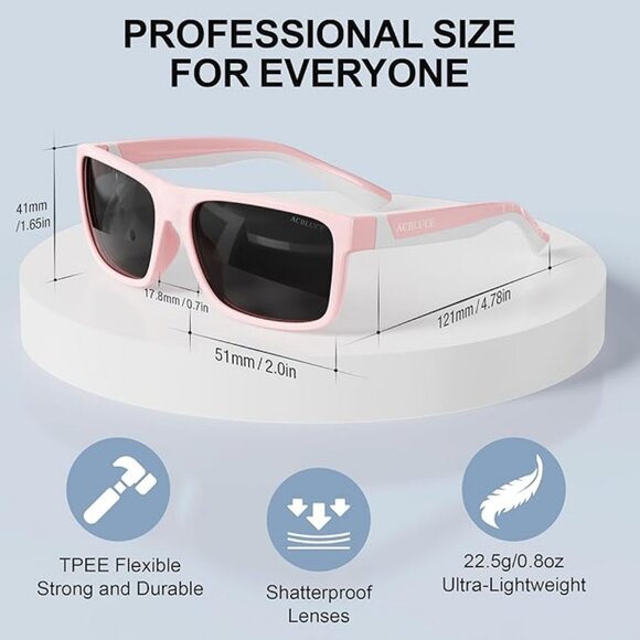 Kids Polarized Sunglasses TPEE Unbreakable Frame Sport baseball Softball Travel - Picture 6 of 7